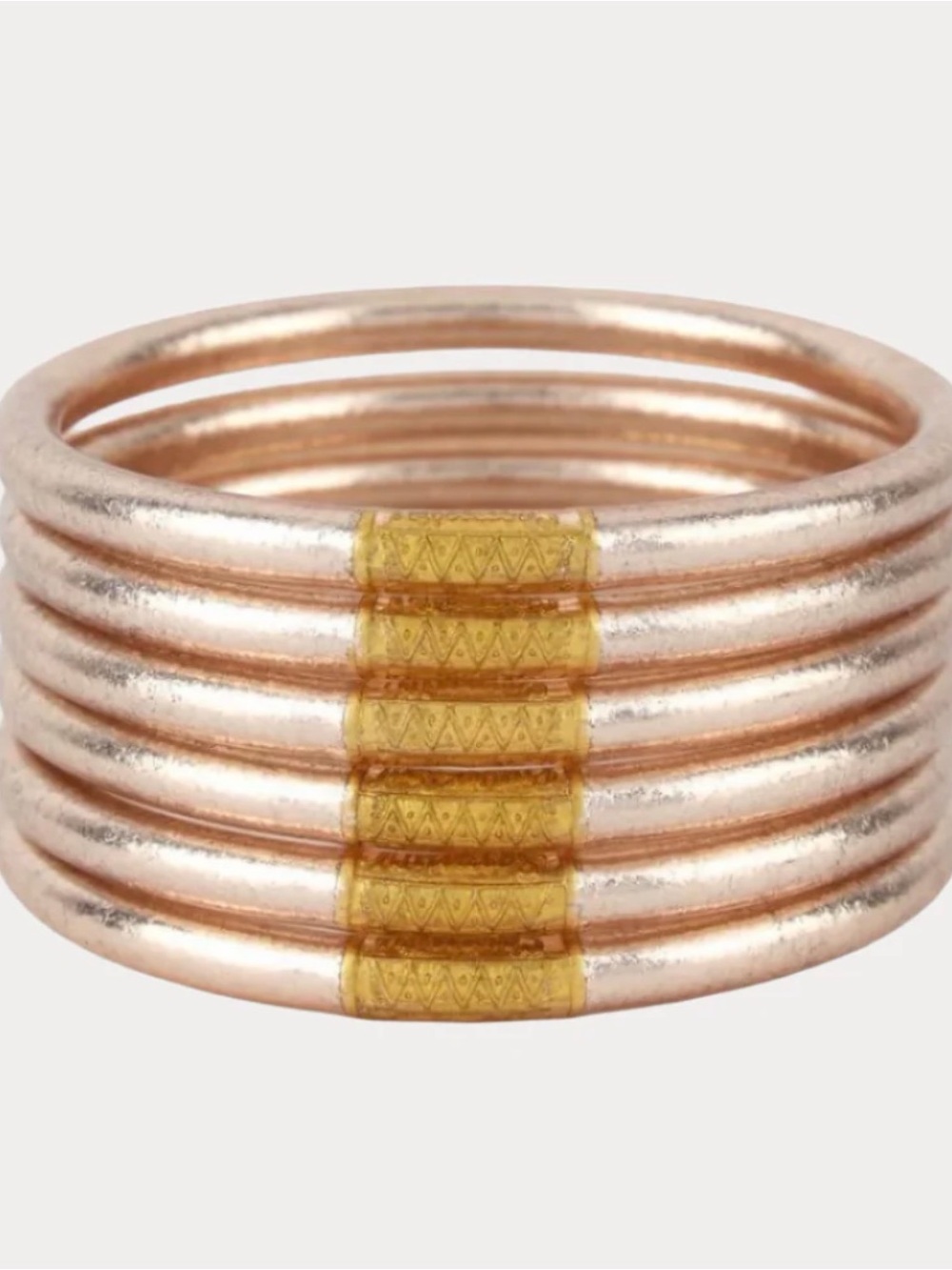 CHAMPAGNE ALL WEATHER BANGLES® (SET OF 6) - SERENITY PRAYER